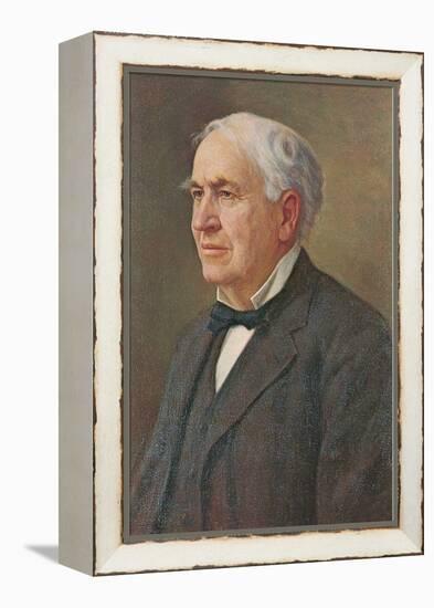 Portrait of Thomas Edison-null-Framed Stretched Canvas