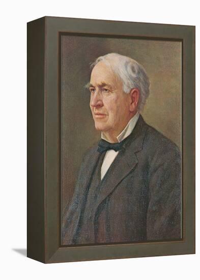 Portrait of Thomas Edison-null-Framed Stretched Canvas