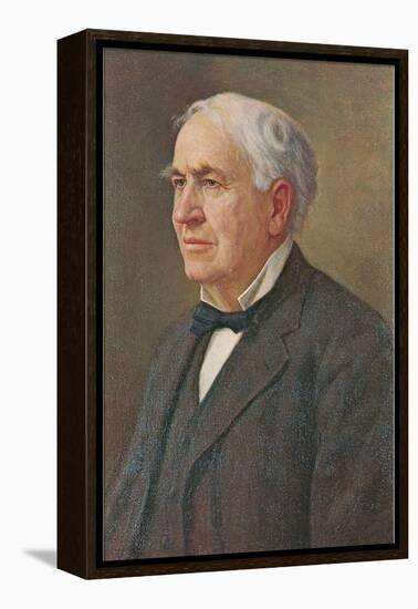 Portrait of Thomas Edison-null-Framed Stretched Canvas