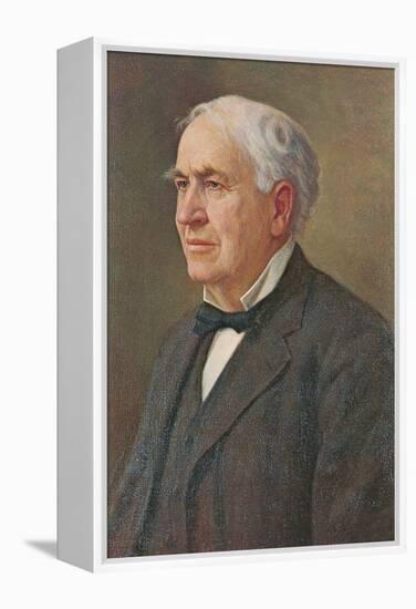 Portrait of Thomas Edison-null-Framed Stretched Canvas