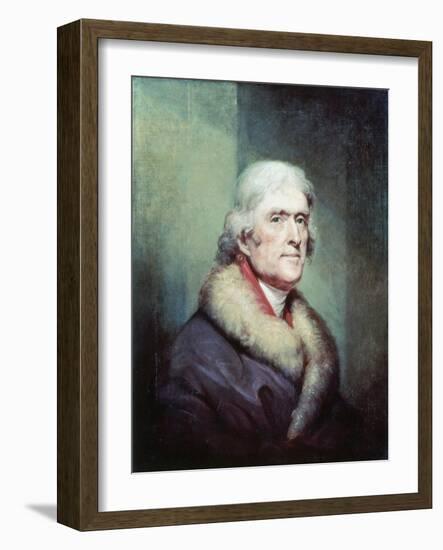 Portrait of Thomas Jefferson (1743 - 1826) by Peale Rembrandt (1778 - 1860).-Rembrandt Peale-Framed Giclee Print