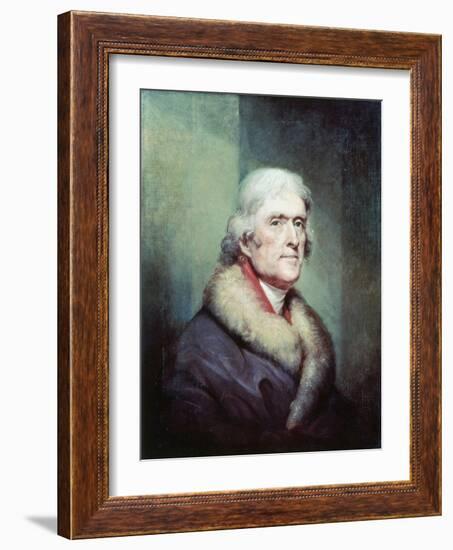 Portrait of Thomas Jefferson (1743 - 1826) by Peale Rembrandt (1778 - 1860).-Rembrandt Peale-Framed Giclee Print