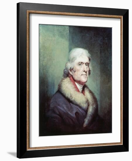 Portrait of Thomas Jefferson (1743 - 1826) by Peale Rembrandt (1778 - 1860).-Rembrandt Peale-Framed Giclee Print