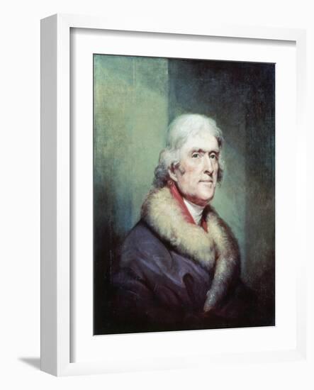 Portrait of Thomas Jefferson (1743 - 1826) by Peale Rembrandt (1778 - 1860).-Rembrandt Peale-Framed Giclee Print