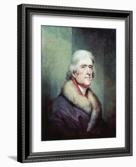 Portrait of Thomas Jefferson (1743 - 1826) by Peale Rembrandt (1778 - 1860).-Rembrandt Peale-Framed Giclee Print