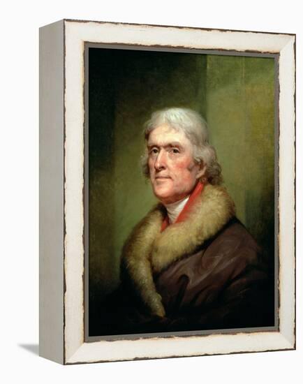 Portrait of Thomas Jefferson, 1805-Rembrandt Peale-Framed Premier Image Canvas