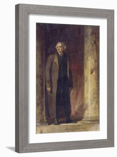 Portrait of Thomas Jefferson, 1822 (Watercolour, Gouache and Pencil on Paper)-Thomas Sully-Framed Giclee Print