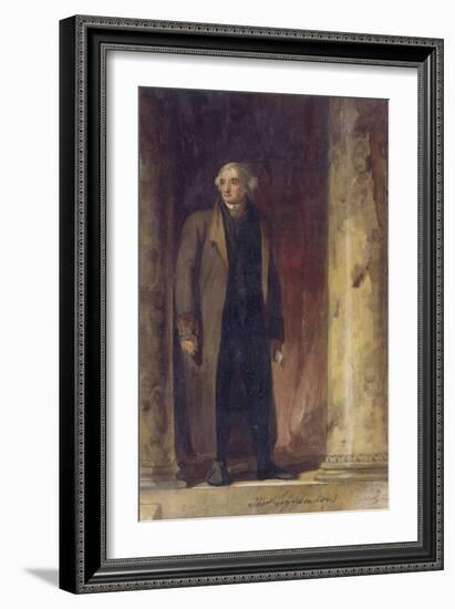 Portrait of Thomas Jefferson, 1822 (Watercolour, Gouache and Pencil on Paper)-Thomas Sully-Framed Giclee Print