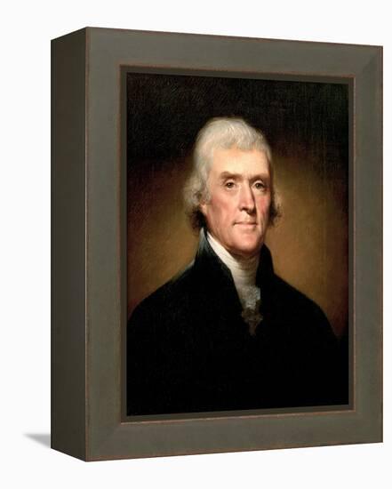 Portrait of Thomas Jefferson, 1853-Rembrandt Peale-Framed Premier Image Canvas