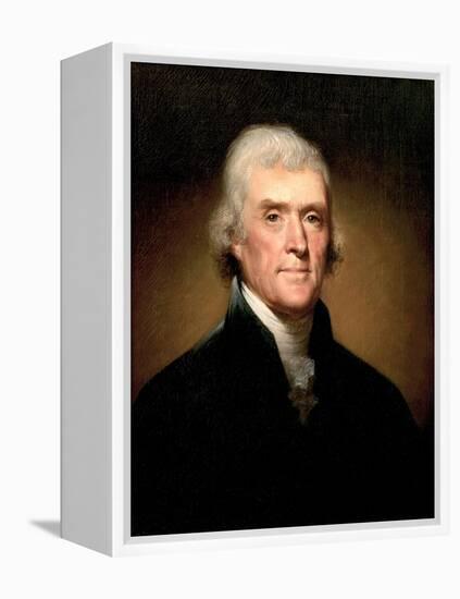 Portrait of Thomas Jefferson, 1853-Rembrandt Peale-Framed Premier Image Canvas