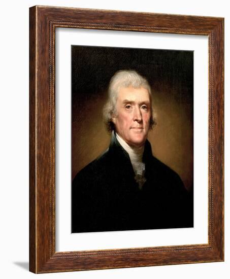 Portrait of Thomas Jefferson, 1853-Rembrandt Peale-Framed Giclee Print