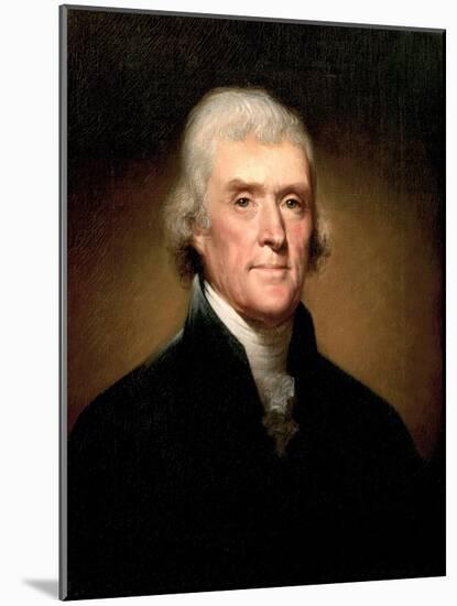 Portrait of Thomas Jefferson, 1853-Rembrandt Peale-Mounted Giclee Print