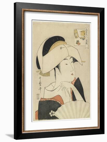 Portrait of Tomimoto Toyohina, 1795-1796-Kitagawa Utamaro-Framed Giclee Print