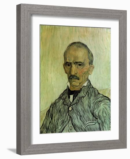 Portrait of Trabuc, the Head Warden at the Hospital Saint-Paul-Vincent van Gogh-Framed Giclee Print