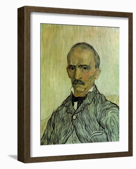 Portrait of Trabuc, the Head Warden at the Hospital Saint-Paul-Vincent van Gogh-Framed Giclee Print