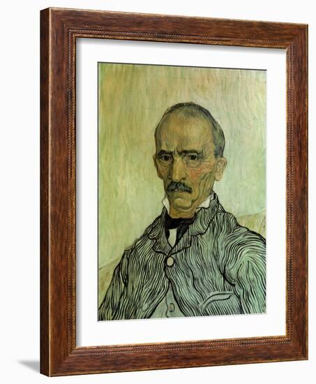 Portrait of Trabuc, the Head Warden at the Hospital Saint-Paul-Vincent van Gogh-Framed Giclee Print