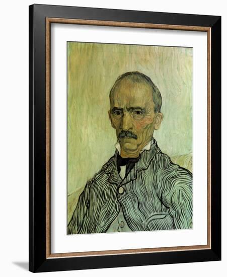 Portrait of Trabuc, the Head Warden at the Hospital Saint-Paul-Vincent van Gogh-Framed Giclee Print