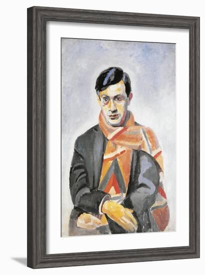 Portrait of Tristan Tzara, 1923-Robert Delaunay-Framed Giclee Print