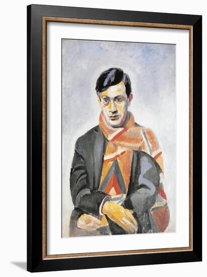 Portrait of Tristan Tzara, 1923-Robert Delaunay-Framed Giclee Print