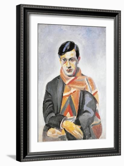 Portrait of Tristan Tzara, 1923-Robert Delaunay-Framed Giclee Print