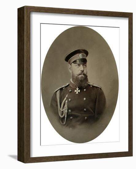 Portrait of Tsar Alexander III of Russia, Early 1890S-Charles Bergamasco-Framed Giclee Print