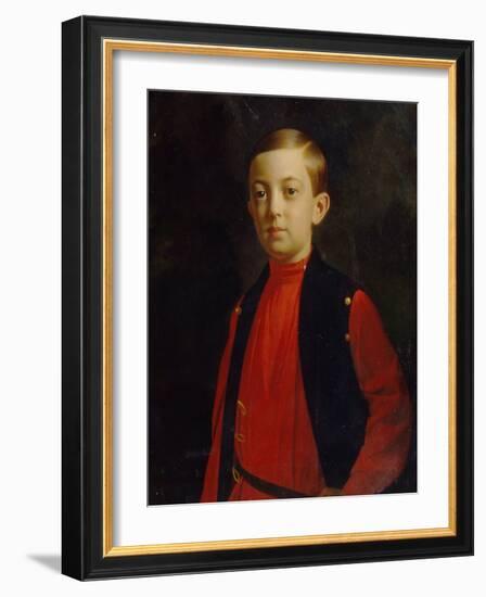 Portrait of Tsarevich Nicholas Alexandrovich of Russia-Sergei Konstantinovich Zaryanko-Framed Giclee Print