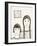 Portrait of Two Girls, Black and White Drawing-Marie Bertrand-Framed Giclee Print