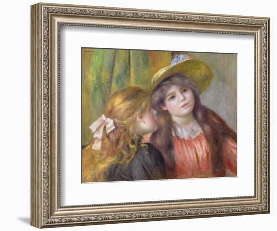 Portrait of Two Girls, C.1890-92-Pierre-Auguste Renoir-Framed Giclee Print