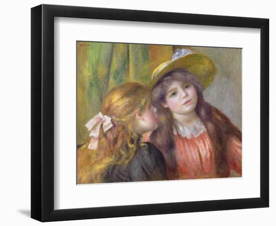 Portrait of Two Girls, C.1890-92-Pierre-Auguste Renoir-Framed Giclee Print