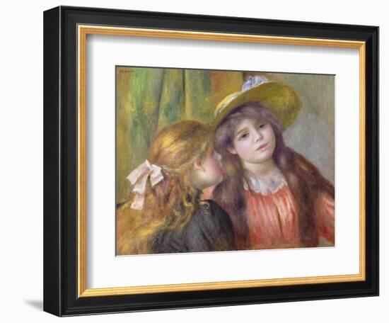 Portrait of Two Girls, C.1890-92-Pierre-Auguste Renoir-Framed Giclee Print