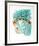 Portrait of Two in Blue-Vick Vibha-Framed Collectable Print