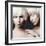 Portrait of Two Young Beautiful Girls Twins in the Studio, Closeup-Yuliya Yafimik-Framed Photographic Print