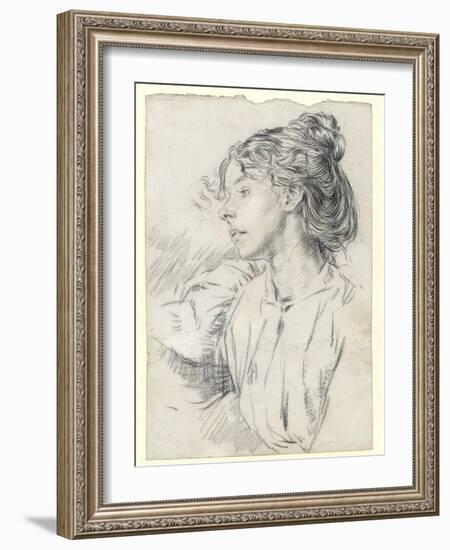 Portrait of Ursula Tyrwhitt, C.1897-Augustus Edwin John-Framed Giclee Print