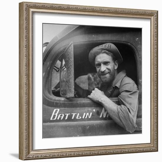 Portrait of Us Army Ambulance Driver Ea Nashlund (Of Portland, Oregon), Ledo Road, Burma, July 1944-Bernard Hoffman-Framed Photographic Print