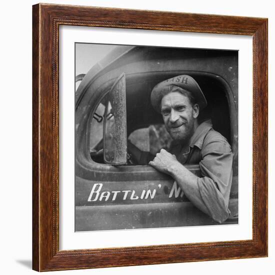 Portrait of Us Army Ambulance Driver Ea Nashlund (Of Portland, Oregon), Ledo Road, Burma, July 1944-Bernard Hoffman-Framed Photographic Print