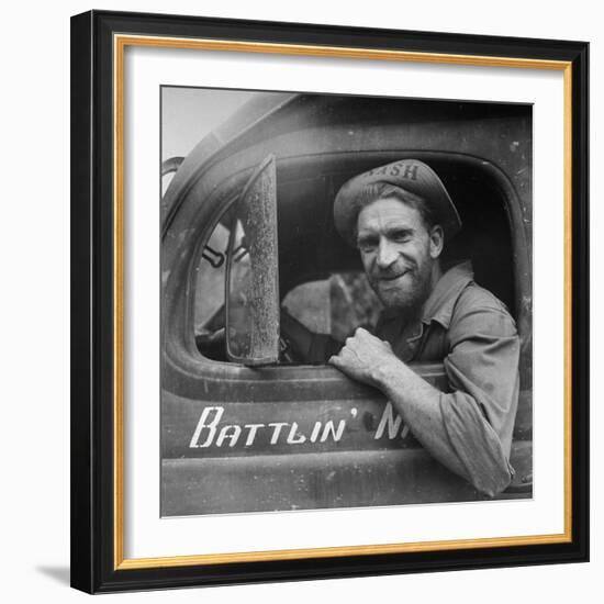 Portrait of Us Army Ambulance Driver Ea Nashlund (Of Portland, Oregon), Ledo Road, Burma, July 1944-Bernard Hoffman-Framed Photographic Print