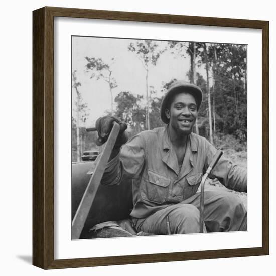 Portrait of Us Army Driver Earlie Colbert (From Maryland), Ledo Road, Burma, July 1944-Bernard Hoffman-Framed Photographic Print