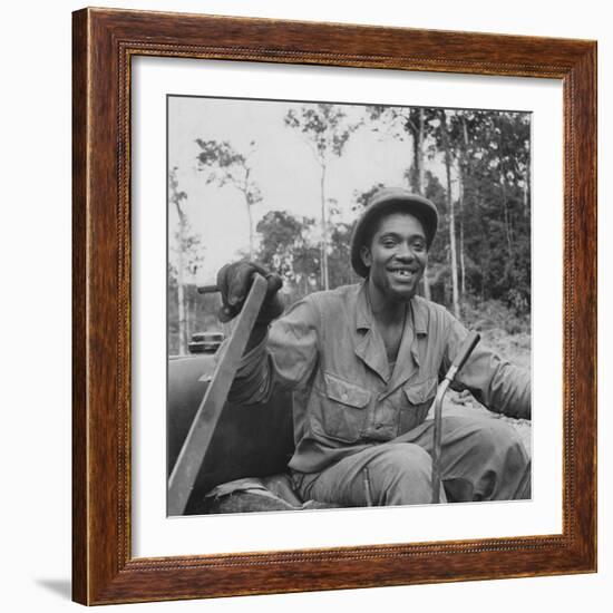 Portrait of Us Army Driver Earlie Colbert (From Maryland), Ledo Road, Burma, July 1944-Bernard Hoffman-Framed Photographic Print