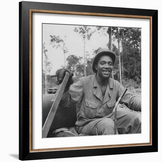 Portrait of Us Army Driver Earlie Colbert (From Maryland), Ledo Road, Burma, July 1944-Bernard Hoffman-Framed Photographic Print