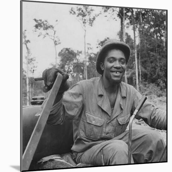 Portrait of Us Army Driver Earlie Colbert (From Maryland), Ledo Road, Burma, July 1944-Bernard Hoffman-Mounted Photographic Print
