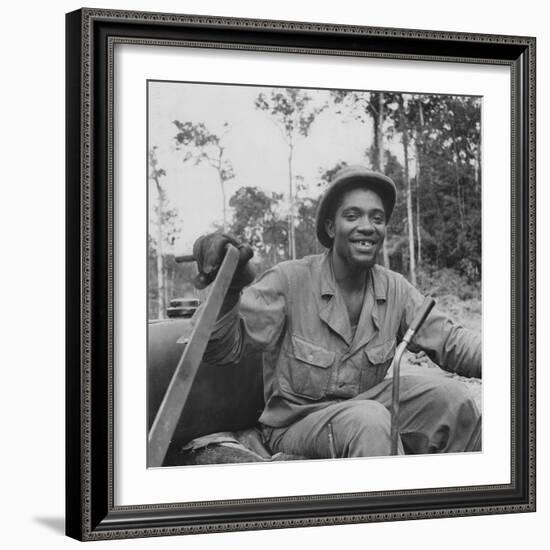 Portrait of Us Army Driver Earlie Colbert (From Maryland), Ledo Road, Burma, July 1944-Bernard Hoffman-Framed Photographic Print