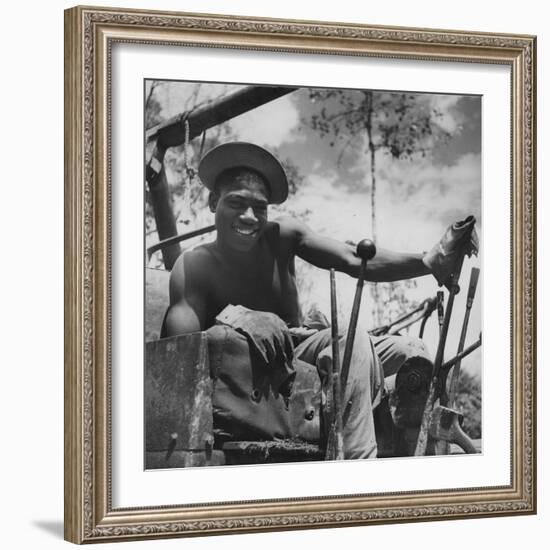 Portrait of Us Army Driver Joe Greene (Of Jacksonville, Florida), Ledo Road, Burma, July 1944-Bernard Hoffman-Framed Photographic Print