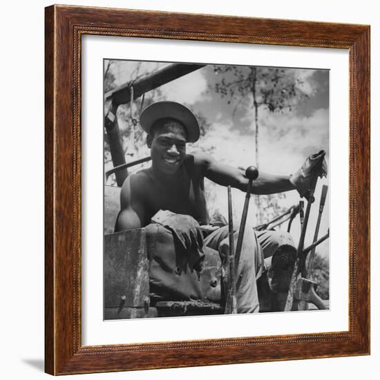 Portrait of Us Army Driver Joe Greene (Of Jacksonville, Florida), Ledo Road, Burma, July 1944-Bernard Hoffman-Framed Photographic Print