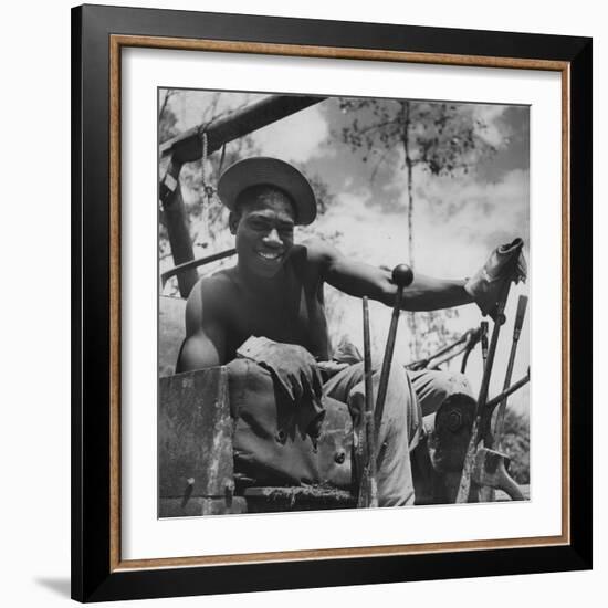 Portrait of Us Army Driver Joe Greene (Of Jacksonville, Florida), Ledo Road, Burma, July 1944-Bernard Hoffman-Framed Photographic Print