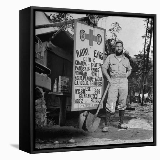 Portrait of Us Army Worker Ferdinand a Robichaux, Burma, July 1944-Bernard Hoffman-Framed Premier Image Canvas