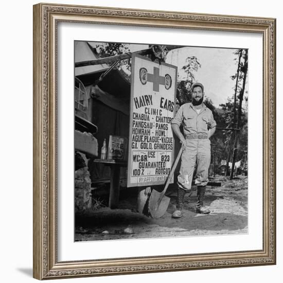 Portrait of Us Army Worker Ferdinand a Robichaux, Burma, July 1944-Bernard Hoffman-Framed Photographic Print