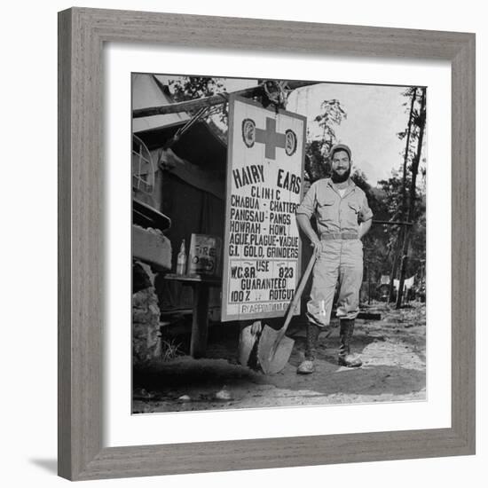 Portrait of Us Army Worker Ferdinand a Robichaux, Burma, July 1944-Bernard Hoffman-Framed Photographic Print