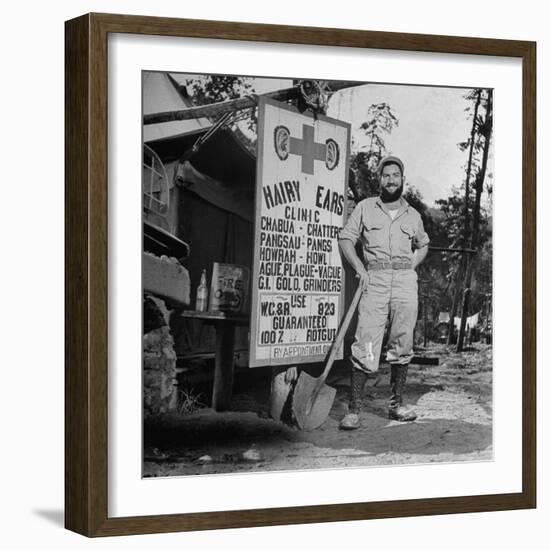 Portrait of Us Army Worker Ferdinand a Robichaux, Burma, July 1944-Bernard Hoffman-Framed Photographic Print