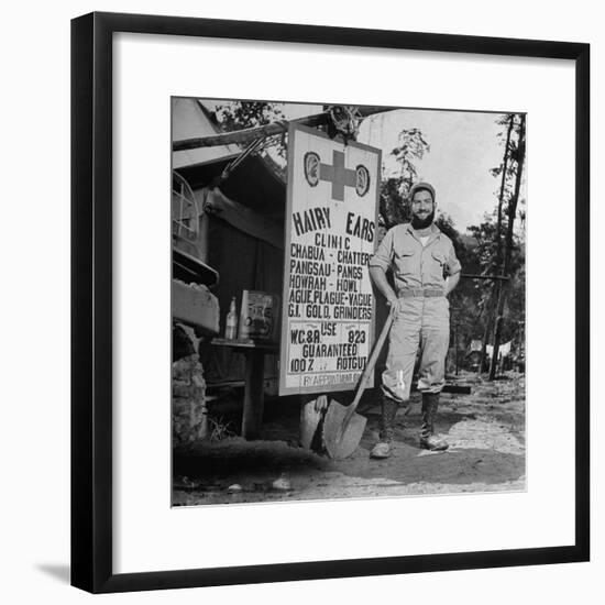 Portrait of Us Army Worker Ferdinand a Robichaux, Burma, July 1944-Bernard Hoffman-Framed Photographic Print