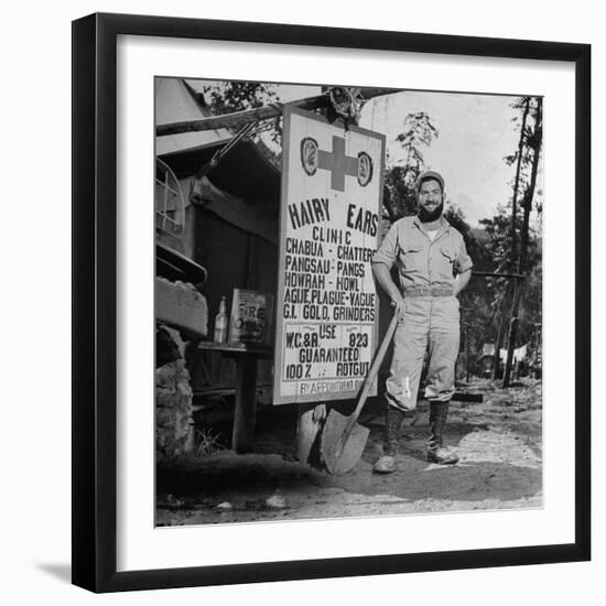 Portrait of Us Army Worker Ferdinand a Robichaux, Burma, July 1944-Bernard Hoffman-Framed Photographic Print